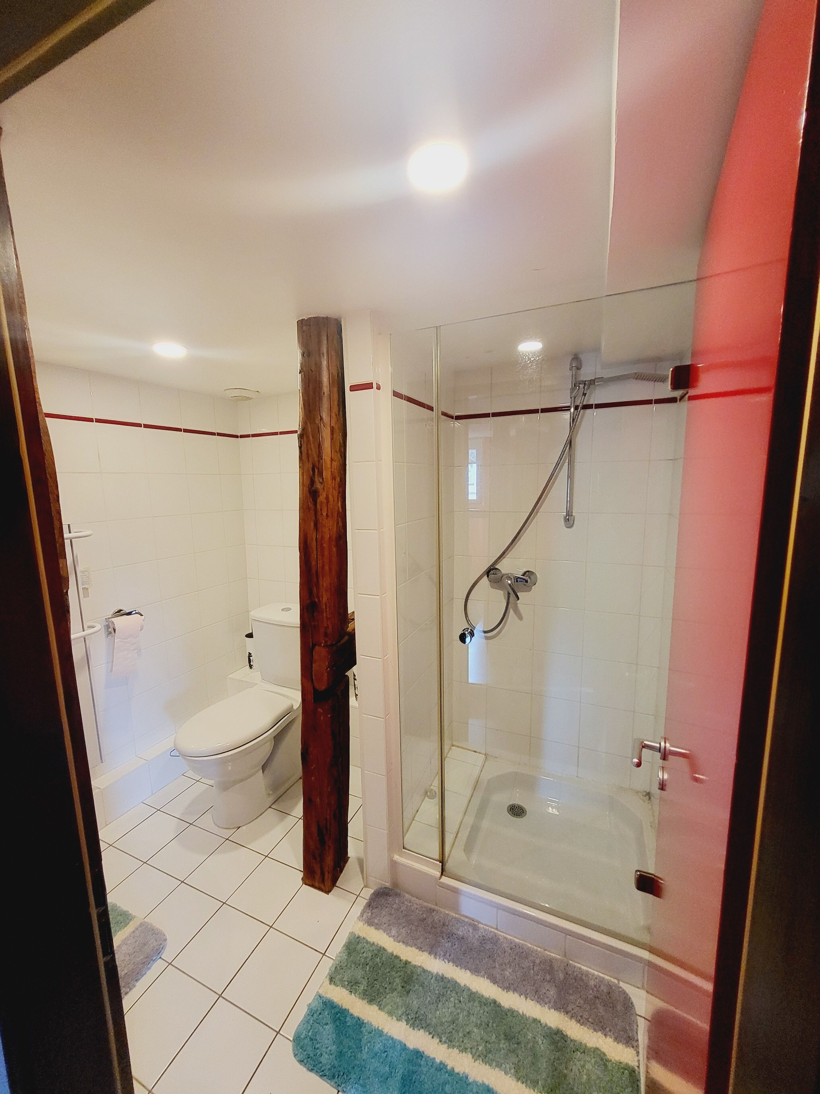 Sèche-cheveux, bidet, serviettes fournies, savon