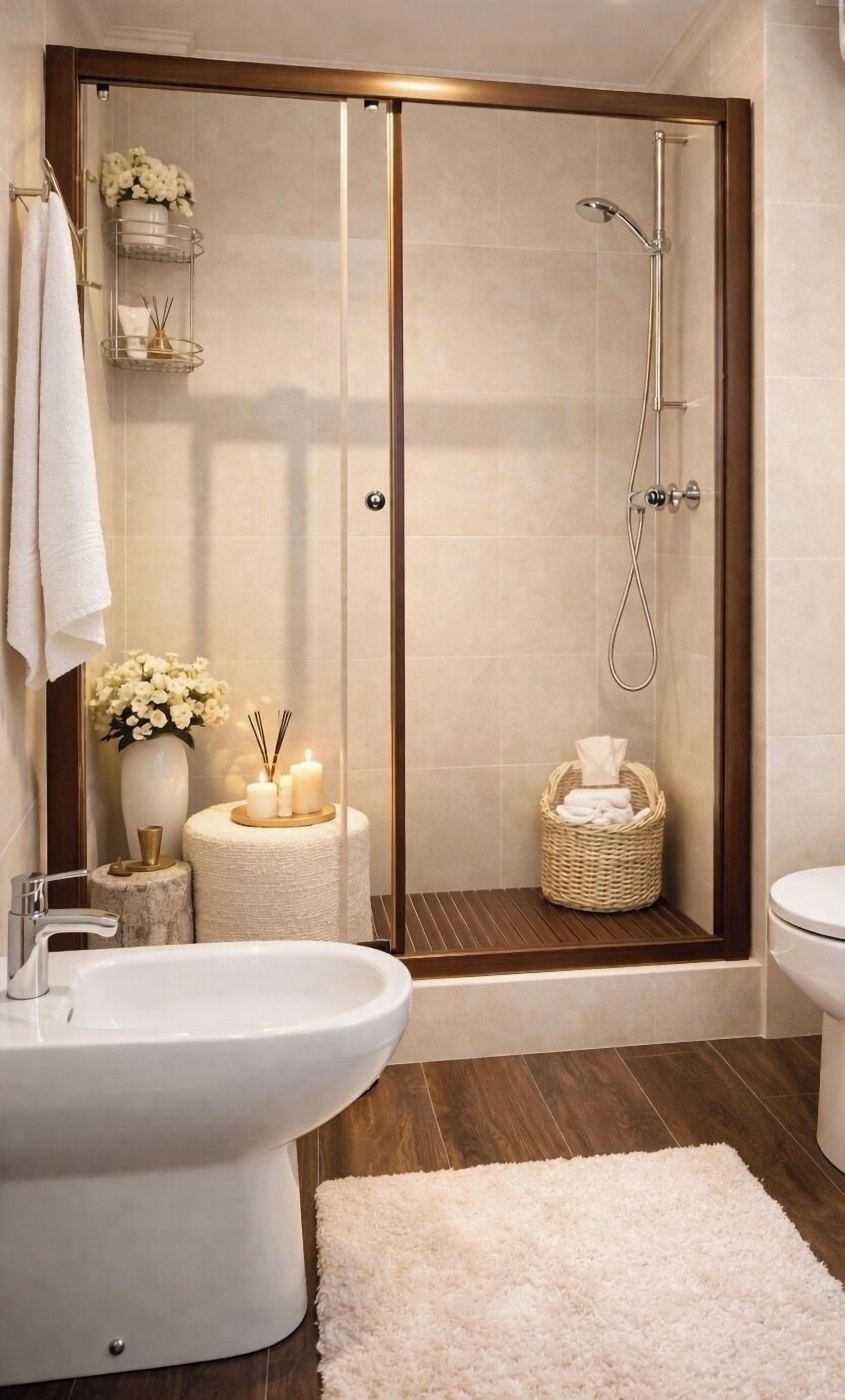 Dusche, Whirlpool, Haartrockner, Bidet