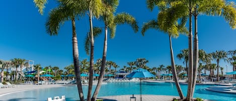 Outdoor pool, a heated pool