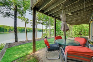 House (3 Bedrooms) | Interior - Deck & Fire Pit: Near ATV Trails in Gaylord (Gaylord)