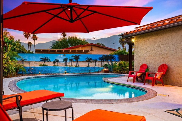 Et oppvarmet basseng