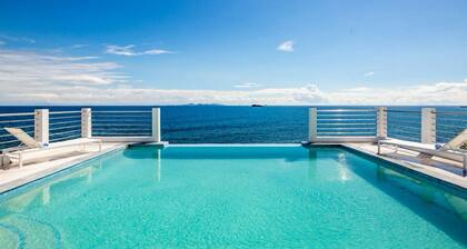 Private Oceanfront Luxury Villa, Infinity Pool, Gym, Short Walk to Sandy Beach