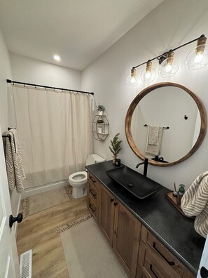 Towels, soap, toilet paper