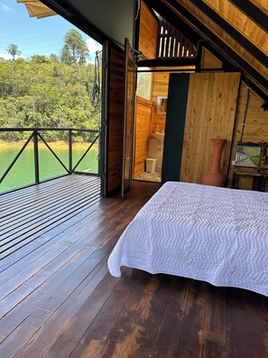 Comfort Cabin, Balcony, Lake View