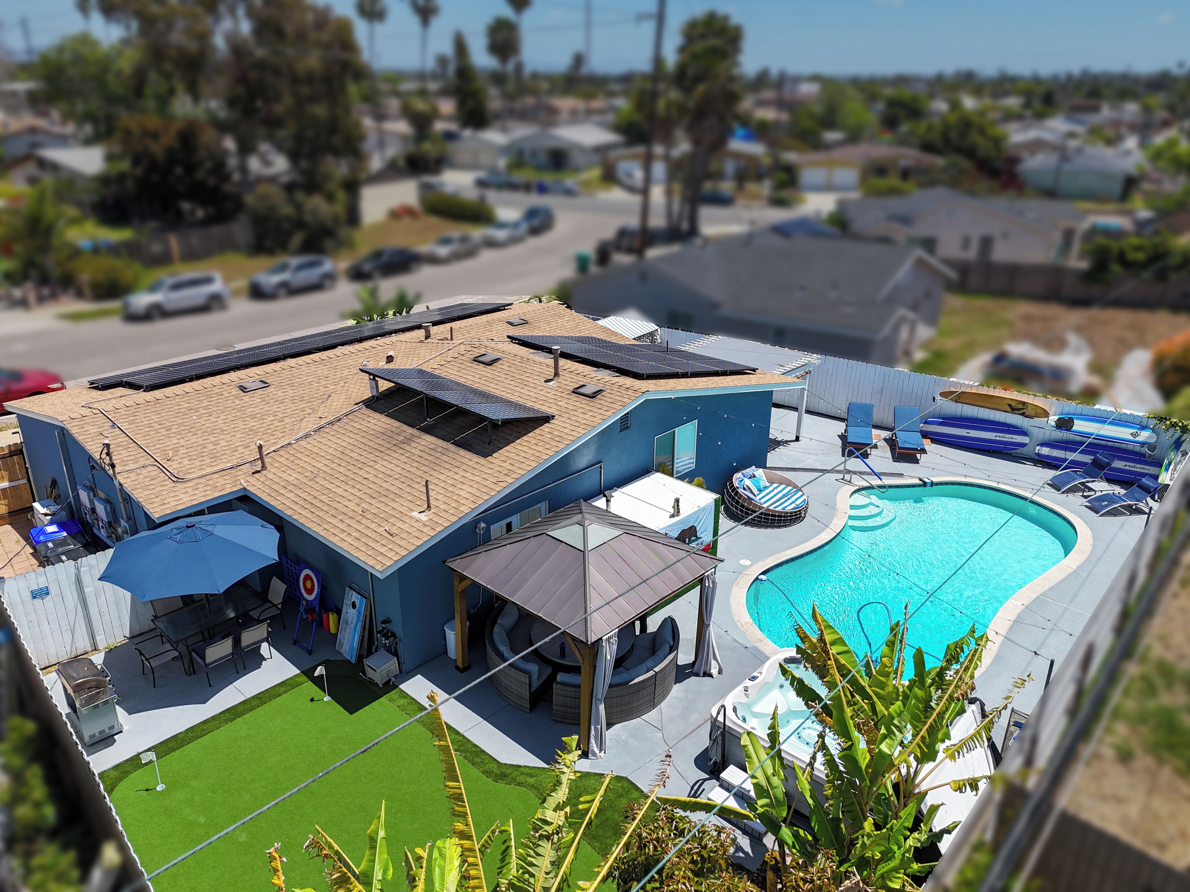A heated pool