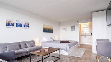 1 slaapkamer, een bureau, wifi, beddengoed