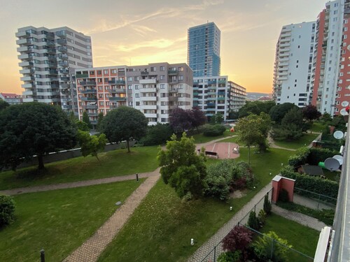 Family friendly 2-bedroom apartment in Bratislava with WiFi next to TIPOS ARENA 