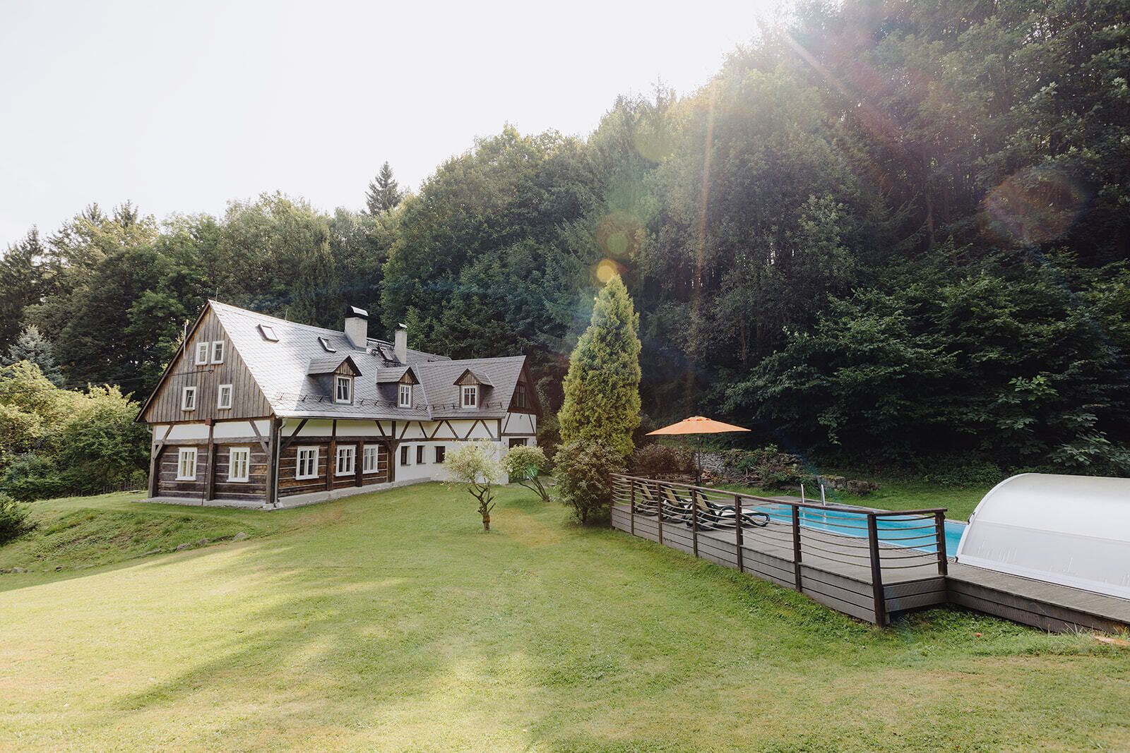 Outdoor pool, a heated pool