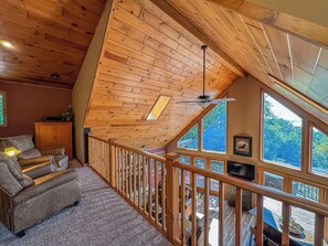 Smart-TV, Kamin, Arbeitsbereiche