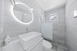 Shower, hair dryer