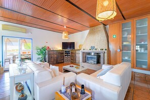 Televisión, chimenea y tenis de mesa 