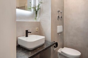 Ducha, secador de pelo y toallas