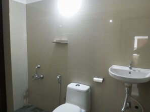 Dusche, Handtücher, Seife, Shampoo