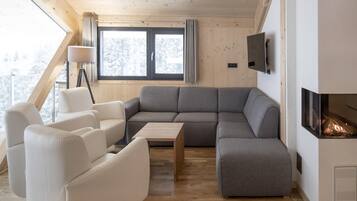 Fernseher, Kamin