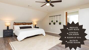 3 slaapkamers, een bureau, een strijkplank/strijkijzer, reisbedje