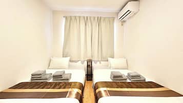 Hypo-allergenic bedding, desk, blackout curtains, iron/ironing board