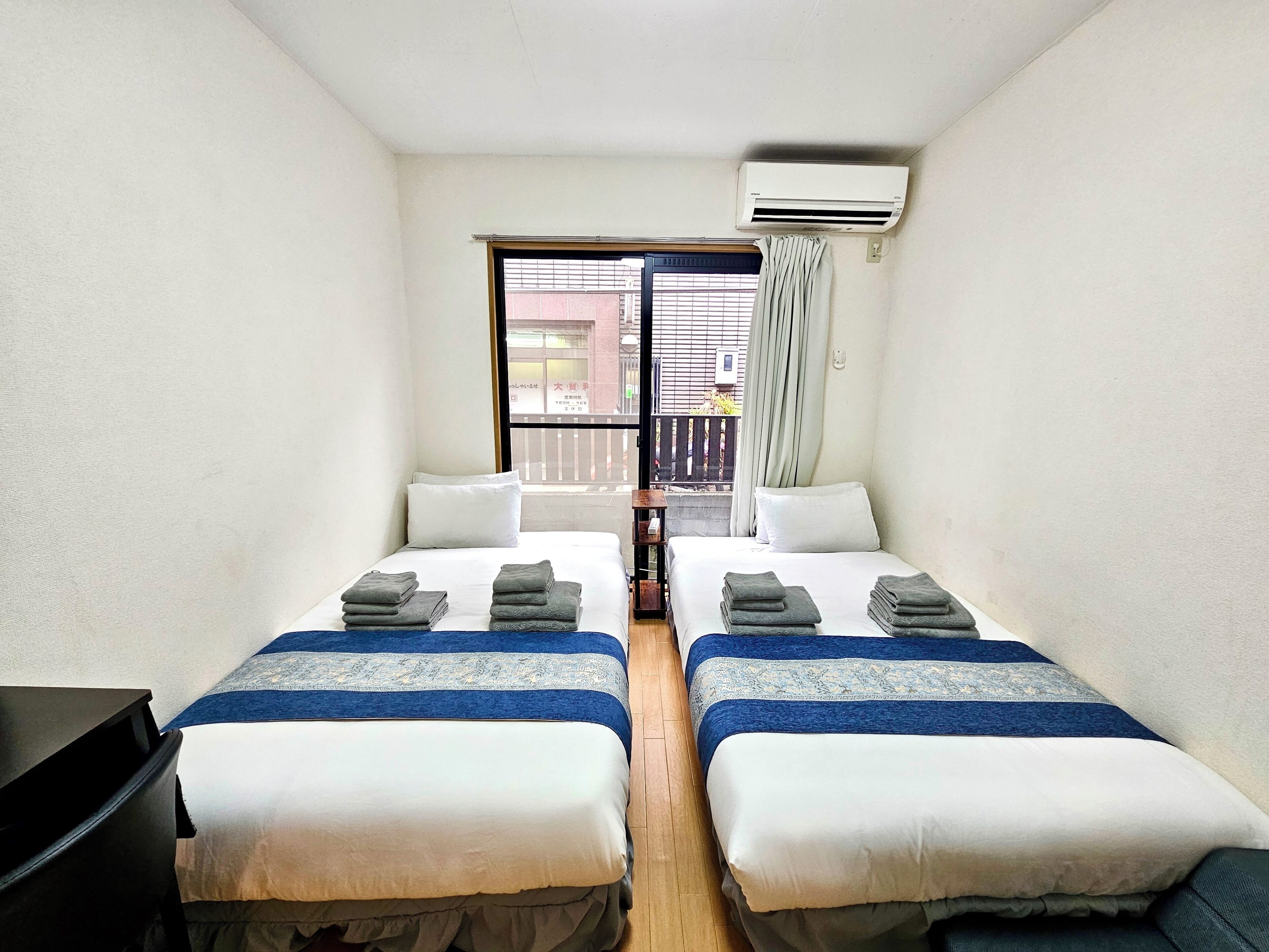 Hypo-allergenic bedding, desk, blackout curtains, iron/ironing board