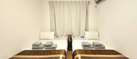 Hypo-allergenic bedding, desk, blackout curtains, iron/ironing board