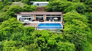 Exterior - Beautiful modern style home with panoramic ocean view (Playa Hermosa)