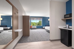 In-room safe, desk, laptop workspace, blackout drapes