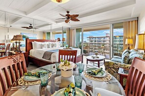 Tabla de planchar con plancha, wifi gratis y ropa de cama