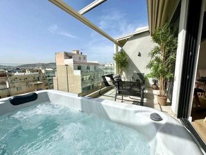 Deluxe Apartment, Private Bathroom, Harbor View | Terrace/patio - BlueMotion - CentralSuite (Piraeus)