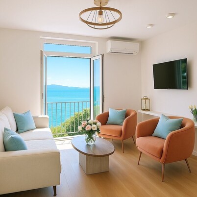 Seaview Luxury 2-bedroom apartment AMÉS