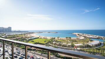 Deluxe Apartment, 3 Bedrooms, Balcony, Sea View | Terrace/patio