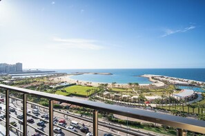 Deluxe Apartment, 3 Bedrooms, Balcony, Sea View | Terrace/patio