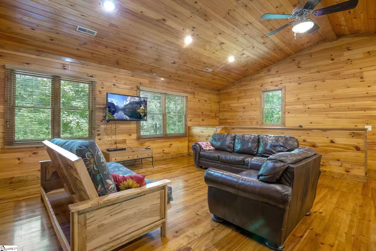 Smart TV, fireplace, DVD player, table tennis