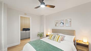 2 habitaciones, tabla de planchar con plancha, wifi y ropa de cama
