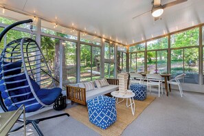 View from property - Luxurious 4BD near Downtown and RDU, with sunroom, theatre, games, & more! (Raleigh)