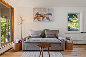 Smart TV, foosball, books