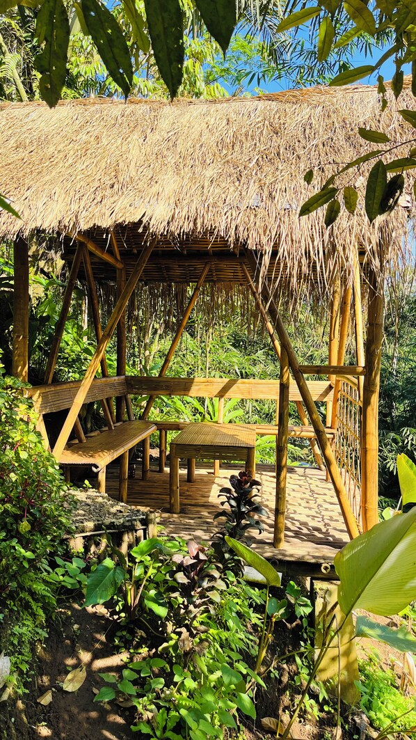 Comfort tweepersoonskamer, uitzicht op tuin | Terras