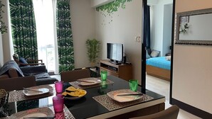 Condo Deluxe, vue sur la mer | Aire de séjour