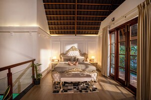 European Village with Balcony | Premium bedding, desk, free WiFi, bed sheets