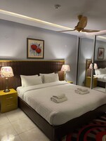 Penthouse, City View | 3 bedrooms, in-room safe, blackout drapes, iron/ironing board