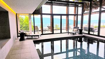 Indoor pool, a heated pool