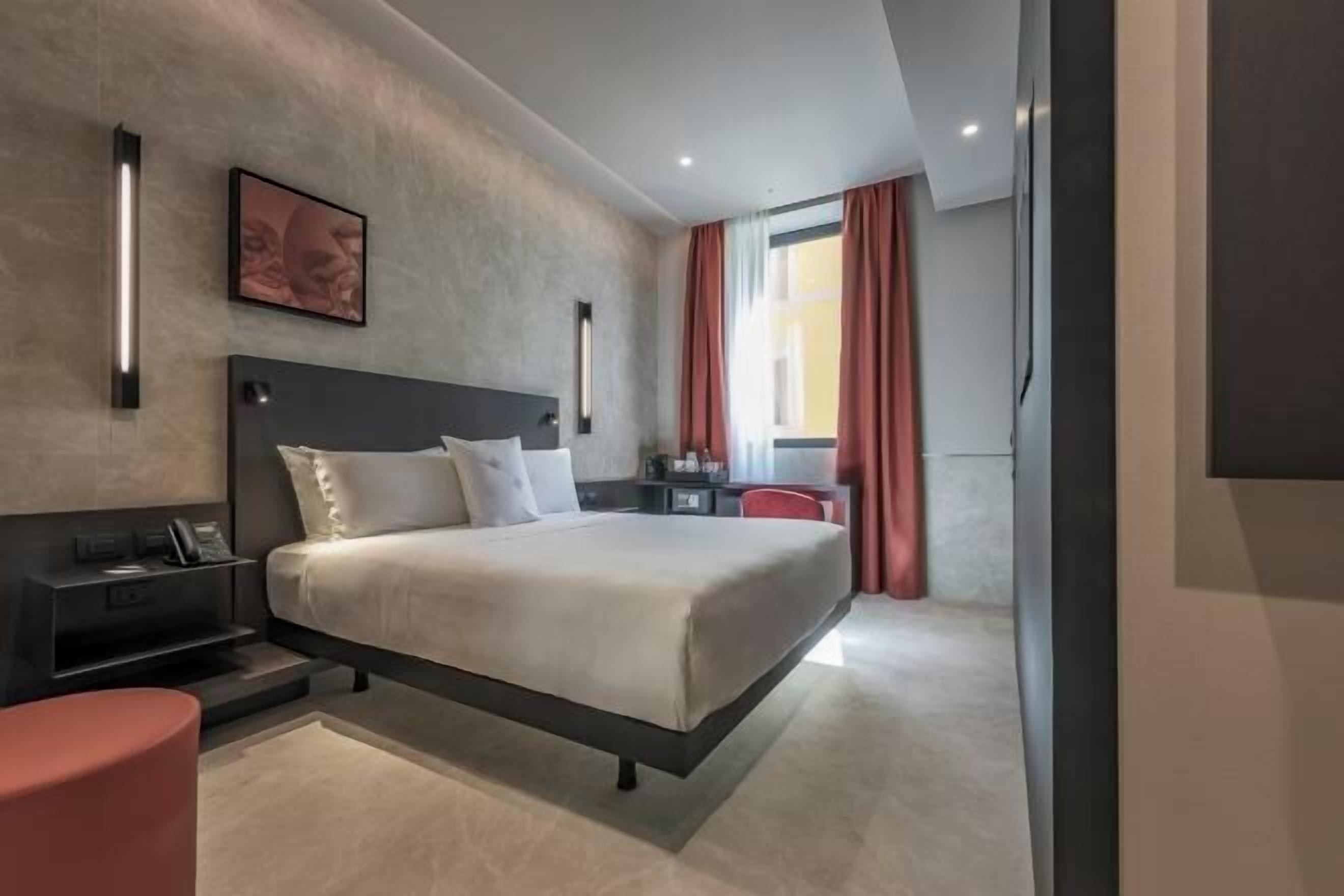 Down duvets, minibar, in-room safe, desk