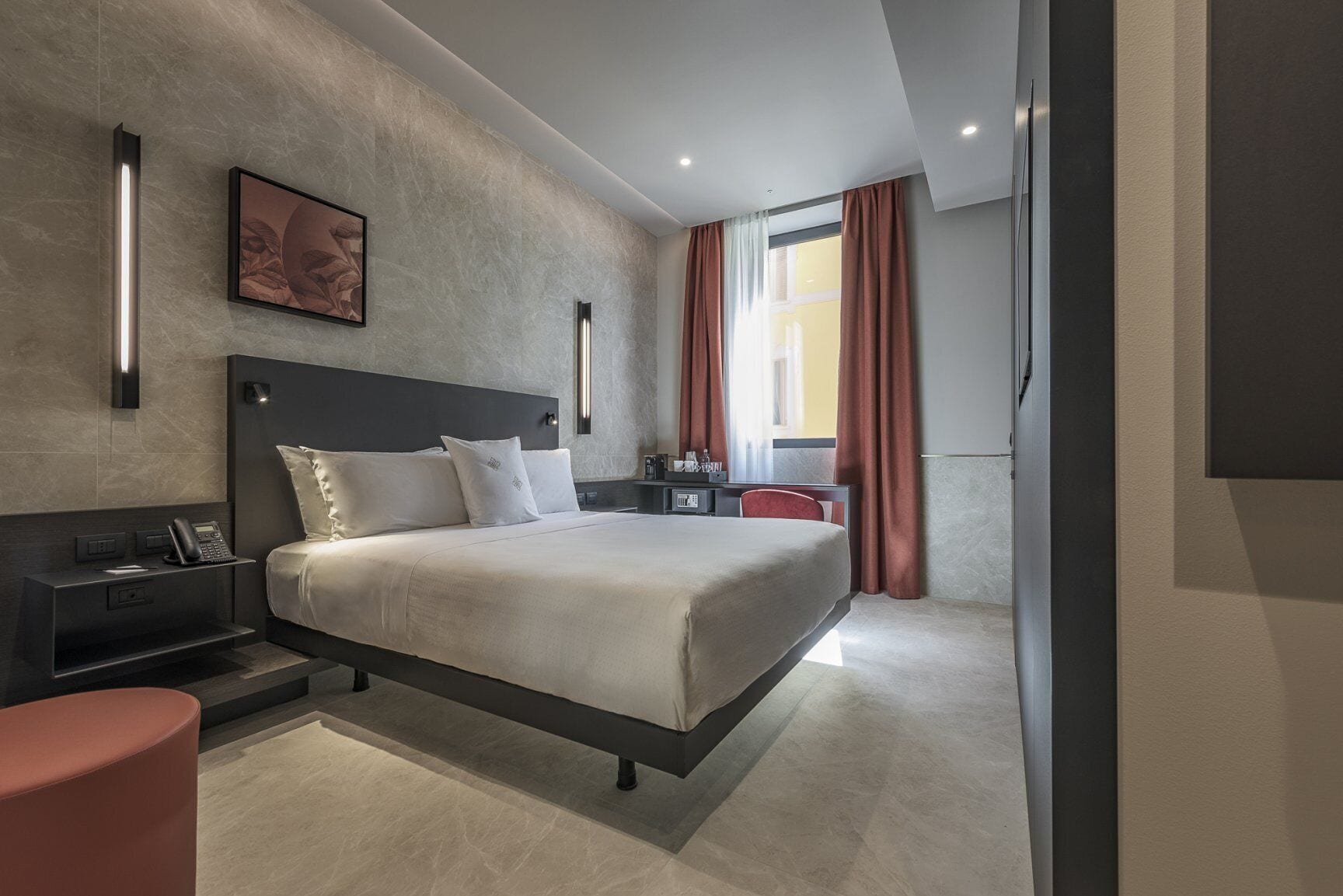 Down comforters, minibar, in-room safe, desk
