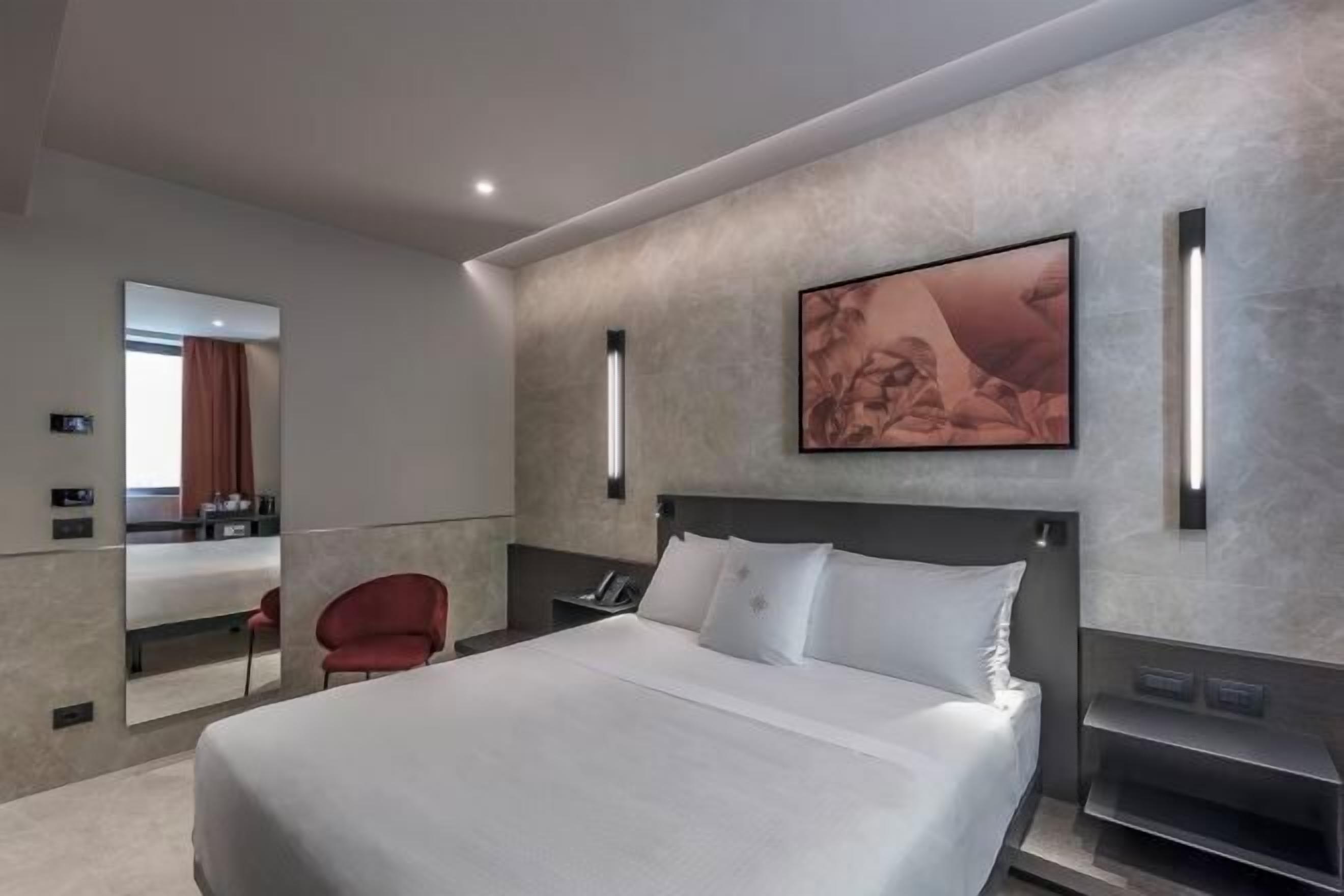 Down duvets, minibar, in-room safe, desk