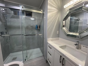 Shower, hair dryer, towels, soap - 4 Bdrm Contemporary City Oasis Near PNE (Vancouver)
