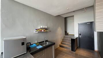 Familienapartment, Stadtblick | Eigene Küche | Wasserkocher