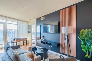 TV, table football, offices