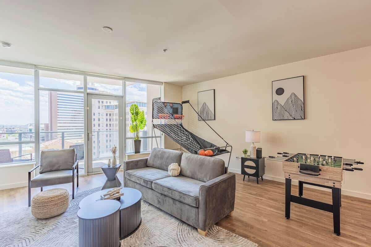 TV, table football, offices