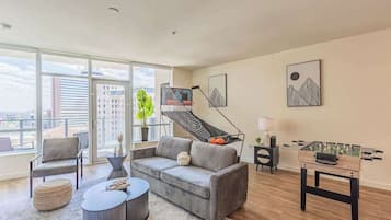 TV, table football, offices