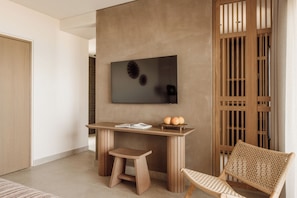 Suíte estúdio júnior | Frigobar, Wi-Fi de cortesia, roupa de cama