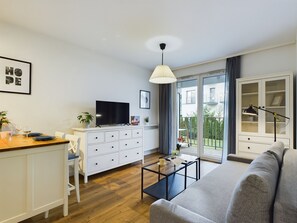 Leilighet, 1 soverom, balkong | Oppholdsrom