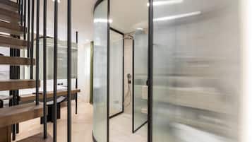 Suite Deluks | Kamar mandi | Pengering rambut, sandal, handuk, dan tisu toilet