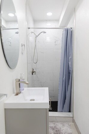 Hair dryer, soap, shampoo